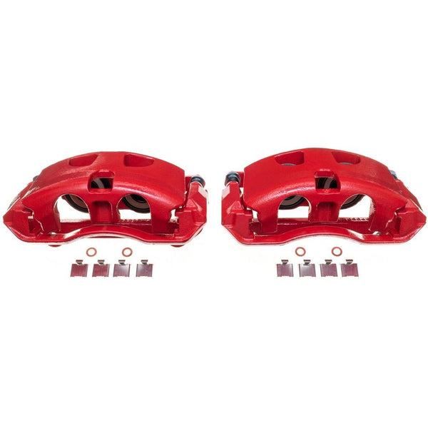 Power Stop 2012 - 2020 Ford F-150 Front Red Calipers w/Brackets - Pair