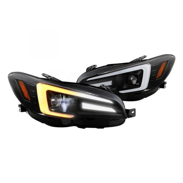 Spyder Apex LED Headlights for Halogen Fitted Vehicles Black - Subaru WRX / STI 2015-2020 - GUMOTORSPORT