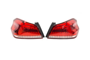 SubiSpeed USDM TR Style Sequential Tail Lights Red Lens Chrome Reflector - Subaru WRX / STI 2015+ - GUMOTORSPORT