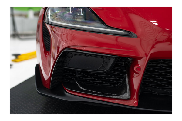 OLM LE Dry Carbon Fiber Lower Front Bumper Covers - Toyota Supra 2020+ - GUMOTORSPORT