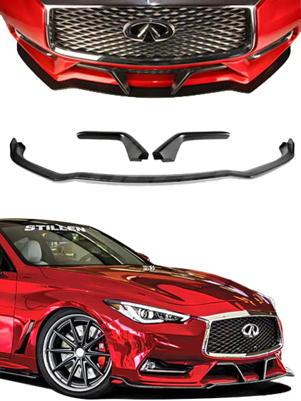 Stillen 2017-2021 Infiniti Q60 Front Splitter & Winglets - KB11232