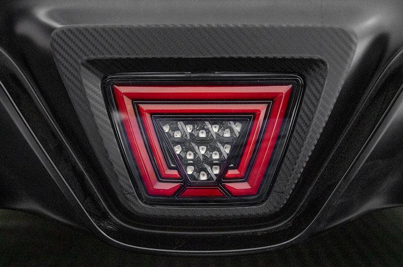 OLM V1 F1 Style Rear Brake / Fog / Reverse Light (Clear Lens, Gloss Bl ...
