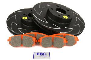 EBC Brakes S7 Front Brake Kit Orangestuff Pads and BSD Rotors - Subaru Models (inc. 2003-2005/2008 WRX / 2003-2008 Forester) - GUMOTORSPORT