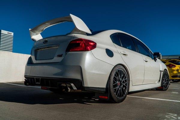 Rek Gen Performance Rally Mud Flaps w/ Red Logo - Subaru WRX / STI 2015+ - GUMOTORSPORT