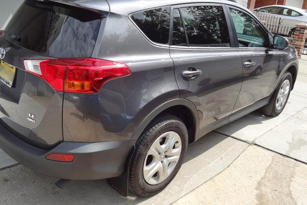 Rally Armor 2016 - 2018 Toyota RAV4 Black UR Mud Flap w/ Grey Logo - GUMOTORSPORT