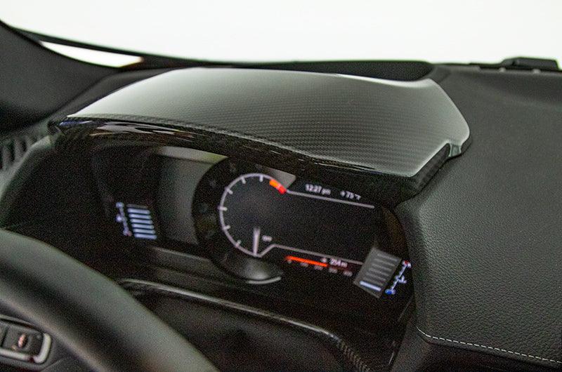 OLM LE Carbon Fiber Upper Speedometer Cluster Cover - 2020+ Supra - GUMOTORSPORT