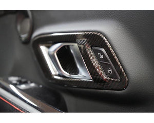 Revel GT Dry Carbon Inner Door Handle Cover 2020 Toyota GR Supra - 2 Pieces - GUMOTORSPORT