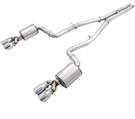 AWE Tuning Audi B8 S5 4.2L Touring Edition Exhaust System - Polished Silver Tips - GUMOTORSPORT
