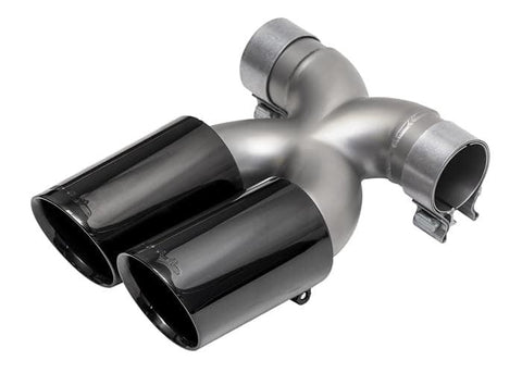 SOUL 05-08 Porsche 987.1 Cayman / Boxster Bolt-On X-Pipe w/ Tips - Black Chrome Double Wall Tips - GUMOTORSPORT
