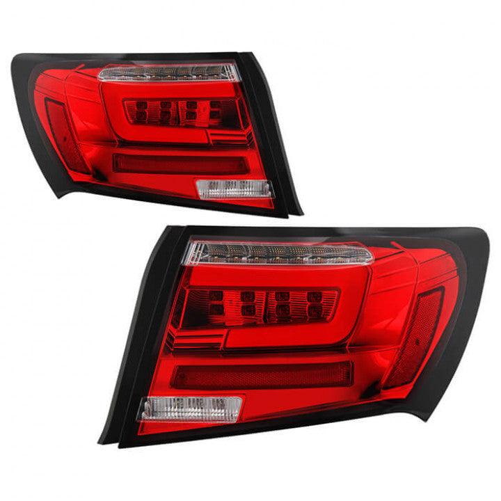 Spyder 08-11 Subaru Impreza WRX 4DR LED Tail Lights - Red Clear ALT-YD-SI084D-LED-RC - GUMOTORSPORT