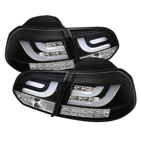 Spyder Volkswagen Golf/GTI 10-13 G2 Type With Light Bar LED Tail Lights Black ALT-YD-VG10-LED-G2-BK - GUMOTORSPORT