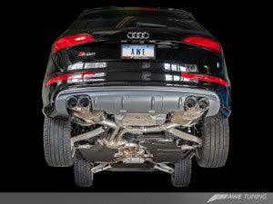 AWE Tuning Audi 8R SQ5 Touring Edition Exhaust - Quad Outlet Diamond Black Tips - GUMOTORSPORT