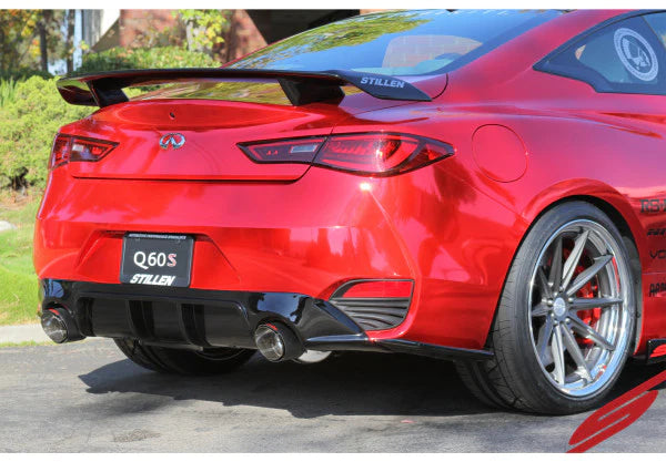 Stillen 2017-2021 Infiniti Q60 3.0t Rear Diffuser [Matte Black] - KB11235MB