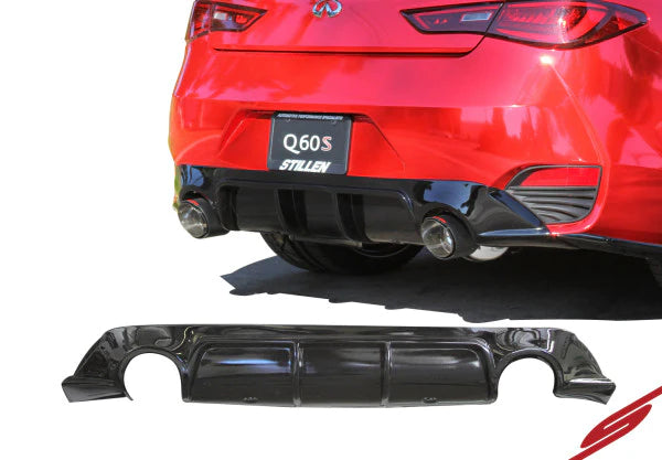 Stillen 2017-2021 Infiniti Q60 3.0t Rear Diffuser [Matte Black] - KB11235MB