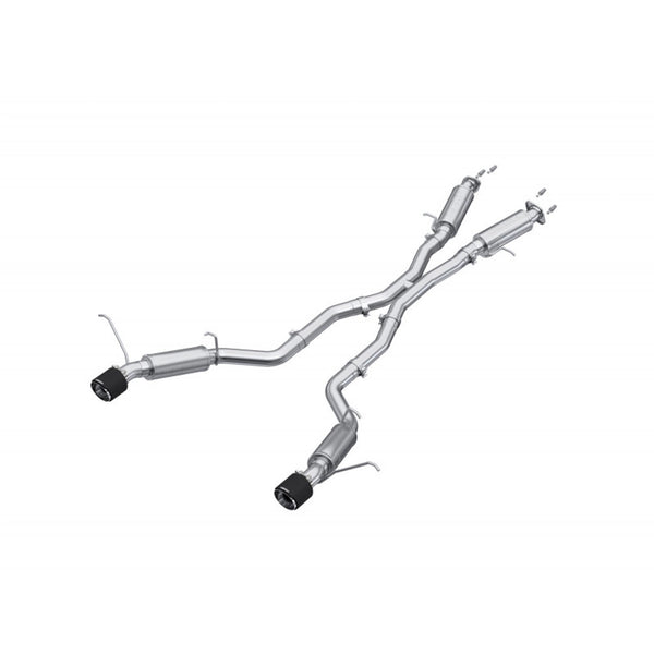 MBRP 3" Cat-Back, T304, Dual Rear Exit, 2012-2021 Jeep Grand Cherokee 6.4L HEMI SRT8, Carbon Fiber Tips