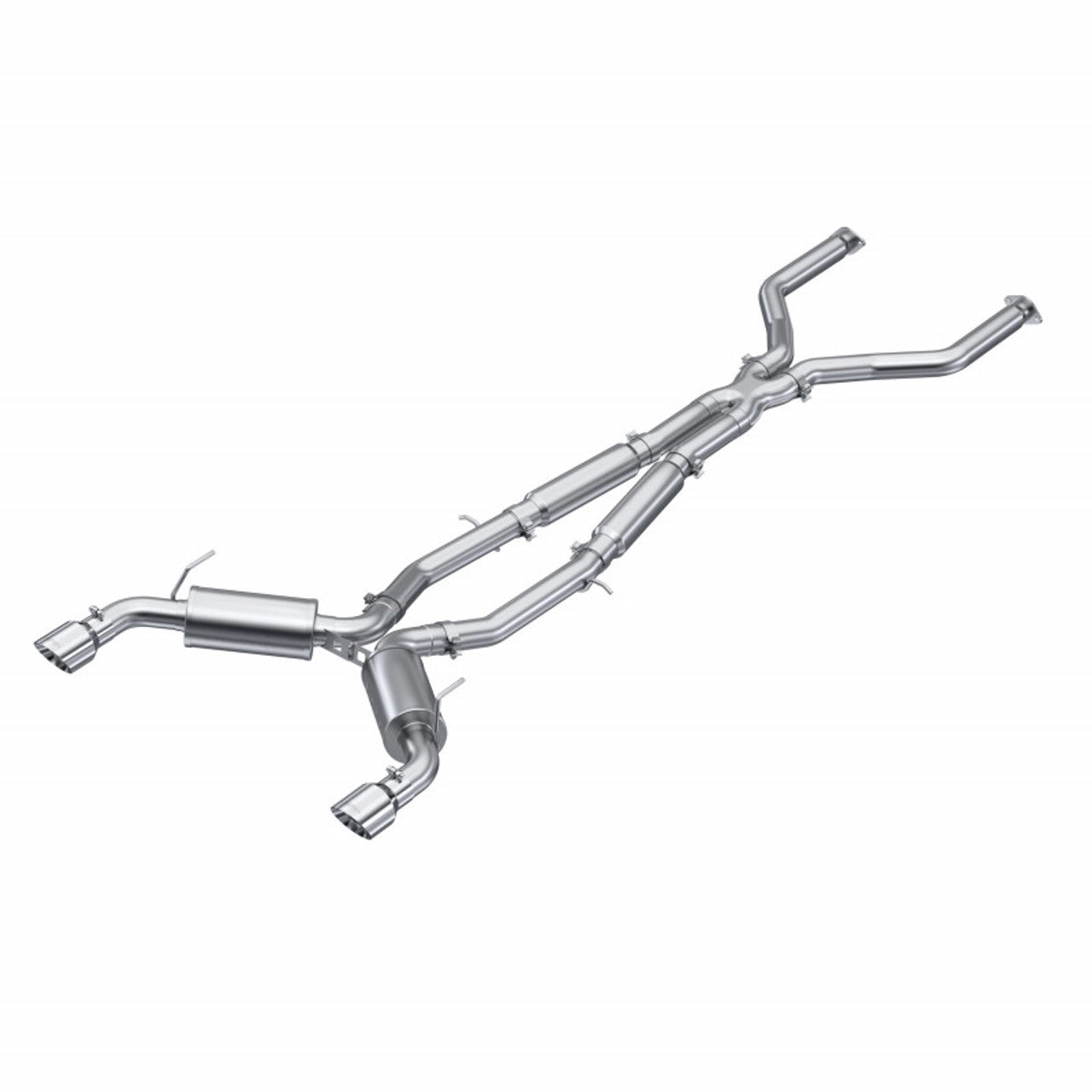 MBRP3" Cat-Back, Dual Split Rear, 2016-2022 Infiniti Q50 3.0L, T304 SS, Tour Profile