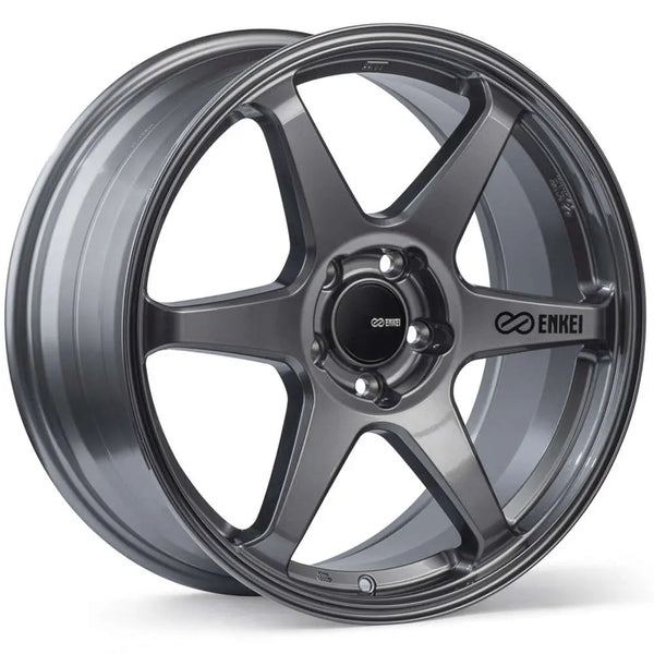 Enkei T6R 18x9.5 38mm Offset 5x114.3 Bolt Pattern 72.6 Bore Matte Gunmetal Wheel