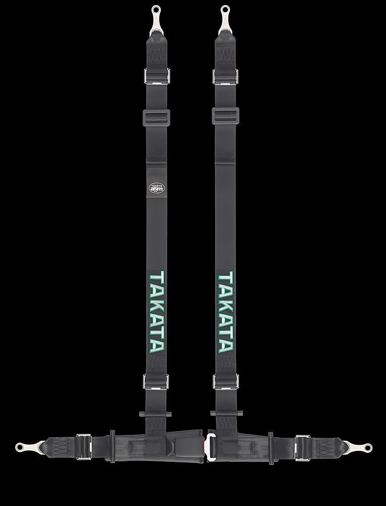 Takata Drift II 4-Point Harness Black Bolt-On - Universal - GUMOTORSPORT