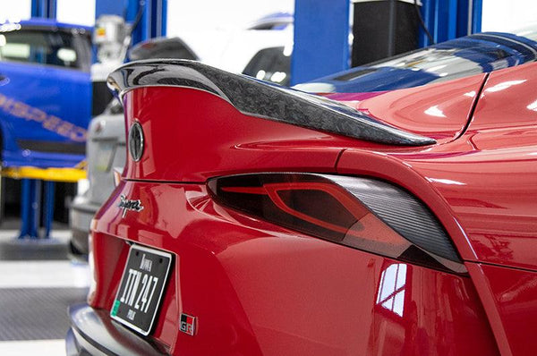 OLM Forged Carbon Fiber TR Style Duckbill Spoiler - 2020+ Supra - GUMOTORSPORT