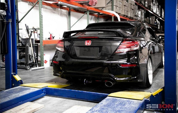 Seibon 2014 - 2015 Honda Civic Si Coupe OEM-Style Carbon Fiber Trunk Garnish - GUMOTORSPORT