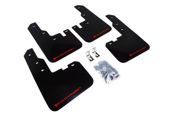 Rally Armor 16-18 Toyota RAV4 Black UR Mud Flap w/ Red Logo - GUMOTORSPORT