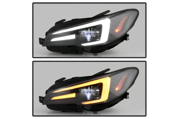 Spyder Apex LED Headlights for Halogen Fitted Vehicles Black - Subaru WRX / STI 2015-2020 - GUMOTORSPORT