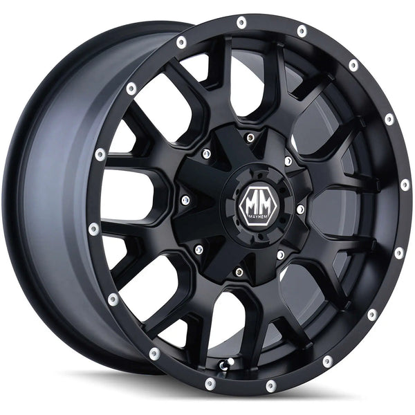 Mayhem 8015 Warrior 17x9 / 5x127 BP / -12mm Offset / 87mm Hub Matte Black Wheel - GUMOTORSPORT
