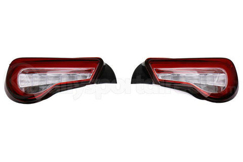 Valenti Jewel LED Tail Lights w/ Half Red Lens and Chrome Housing - Scion FR-S 2013 - 2016 / Subaru BRZ 2013 - 2016 - GUMOTORSPORT