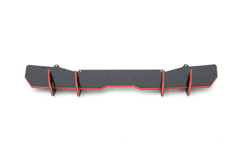 Maxton Design Racing Rear Diffuser Black & Red w/ Red Vertical Bars - Subaru WRX / STI 2015-2021 - GUMOTORSPORT