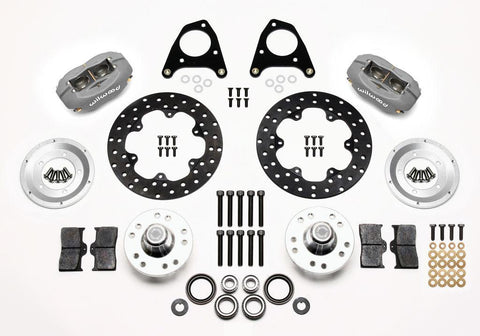 Wilwood Forged Dynalite Front Drag Kit Drilled Rotor 1987 - 1993 Mustang 1984 - 1986 SVO 5 Lug - GUMOTORSPORT