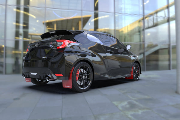 Rally Armor 2020 + Toyota GR Yaris Hatchback Red Mud Flap w/ Black Logo